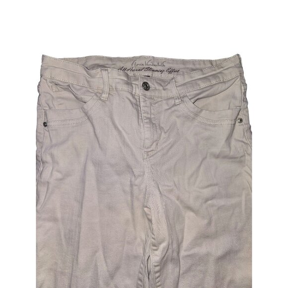 Gloria Vanderbilt Skimmer Capris Slimming Effect Size 9 Missy Cream Jj3670 - Picture 2 of 8